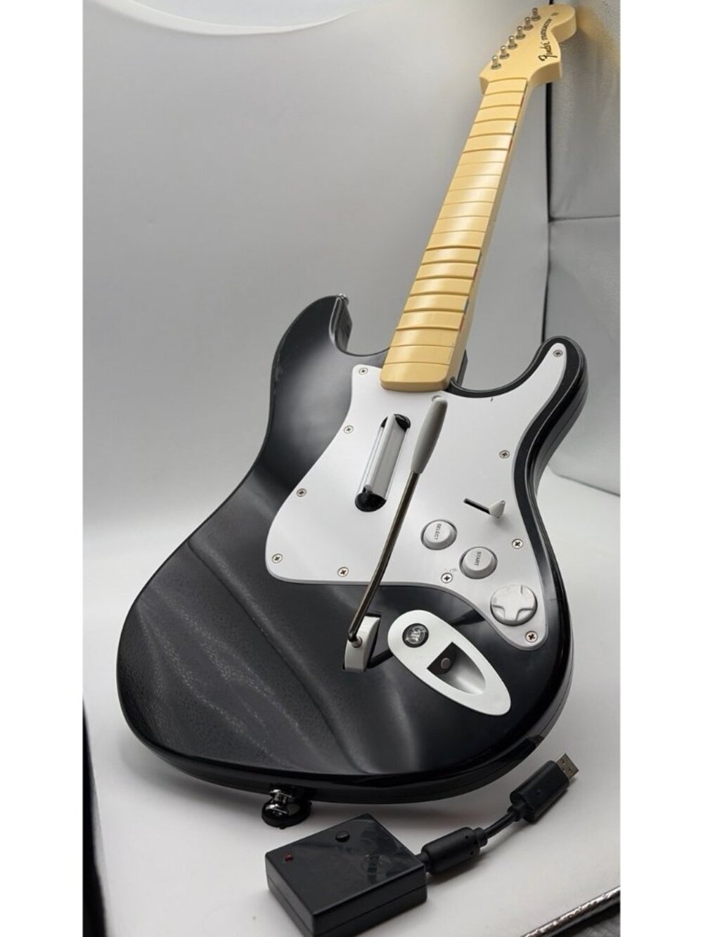 Sony PlayStation PS3 Harmonix Rock Band Fender Wireless Guitar 822151 W/ Dongle